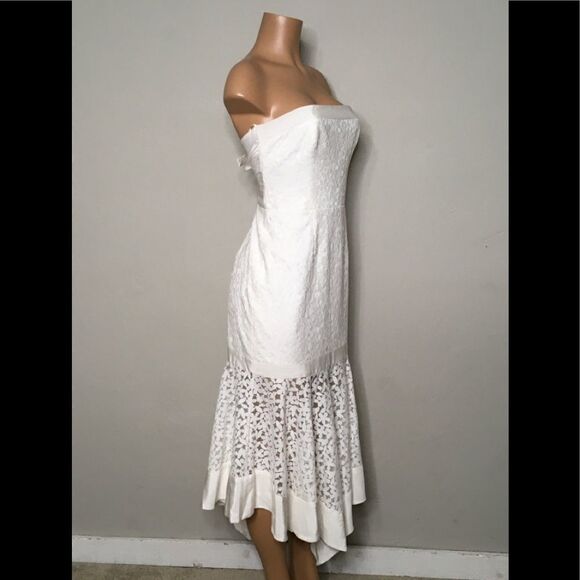 MILLY white lace strapless dress. NWT - Picture 7 of 14
